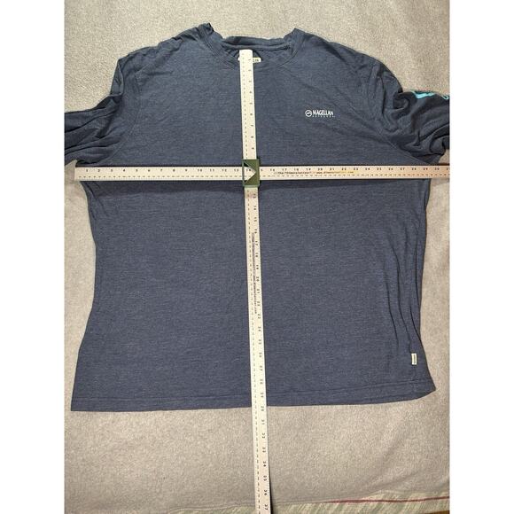 Magellan Outdoors T Shirt Mens 3Xl Long Sleeve Blue Logo Fishing Hiking Classic - Picture 2 of 9